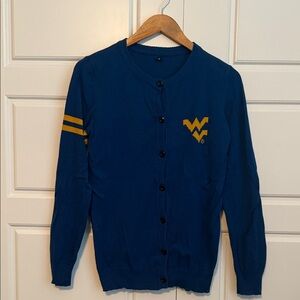 West Virginia Navy and Gold Women's Cardigan